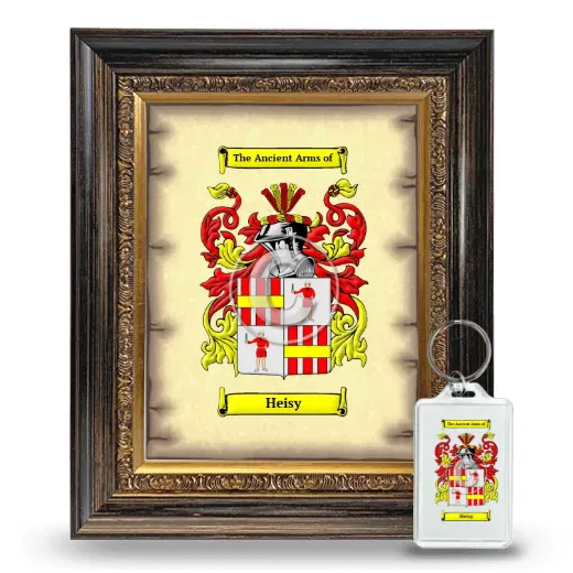 Heisy Framed Coat of Arms and Keychain - Heirloom