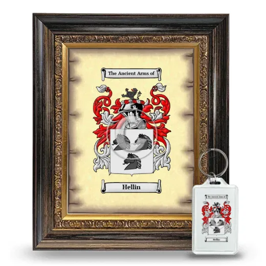 Hellin Framed Coat of Arms and Keychain - Heirloom