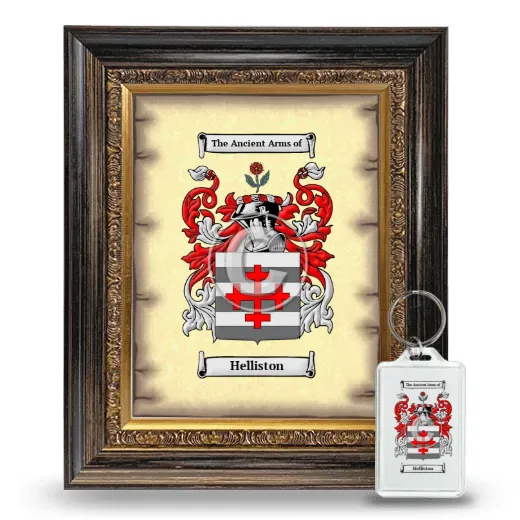 Helliston Framed Coat of Arms and Keychain - Heirloom