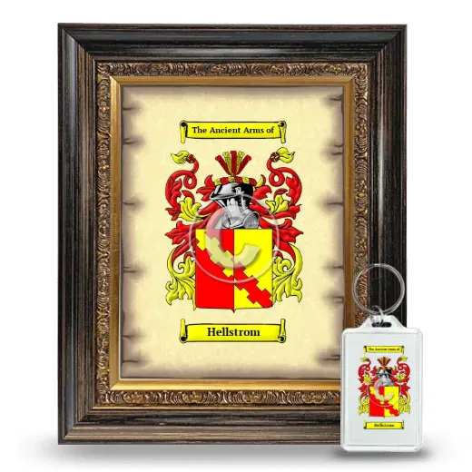 Hellstrom Framed Coat of Arms and Keychain - Heirloom