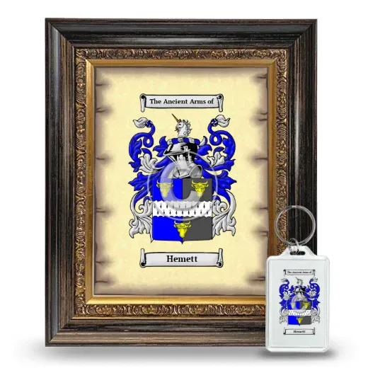 Hemett Framed Coat of Arms and Keychain - Heirloom
