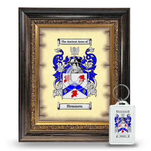 Hemmen Framed Coat of Arms and Keychain - Heirloom