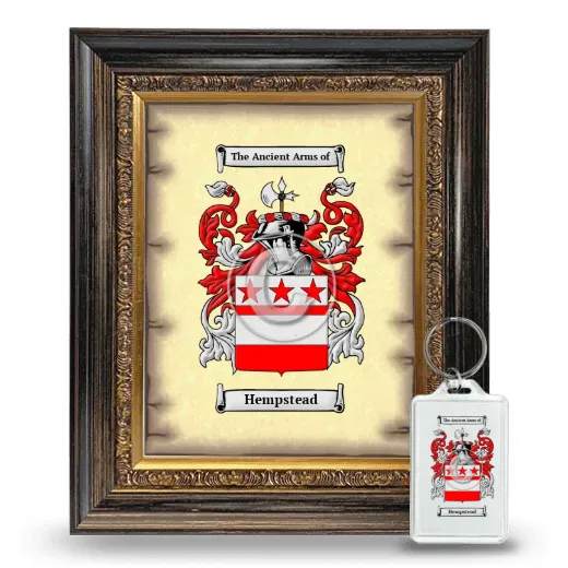 Hempstead Framed Coat of Arms and Keychain - Heirloom