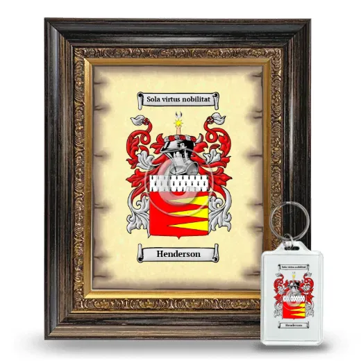 Henderson Framed Coat of Arms and Keychain - Heirloom