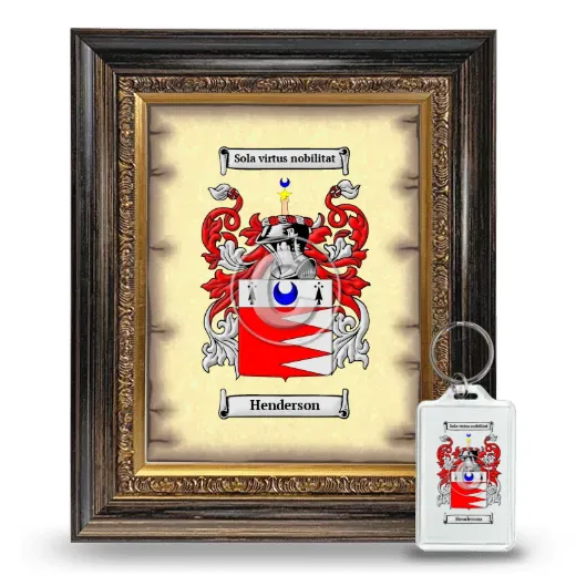 Henderson Framed Coat of Arms and Keychain - Heirloom
