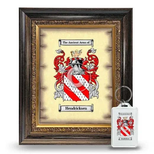 Hendricksen Framed Coat of Arms and Keychain - Heirloom
