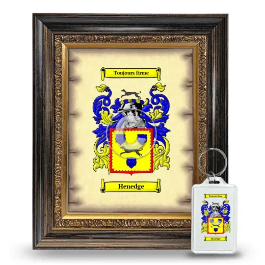 Henedge Framed Coat of Arms and Keychain - Heirloom