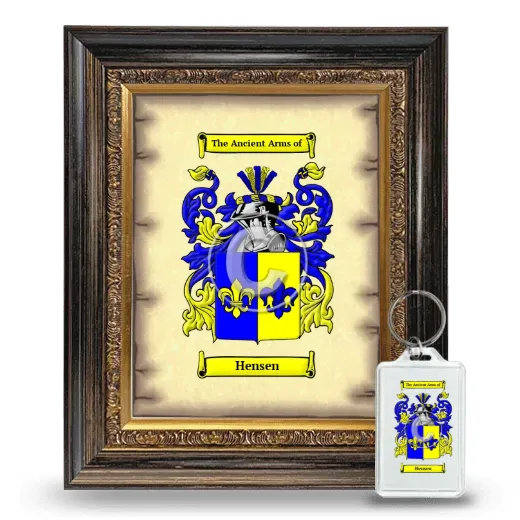 Hensen Framed Coat of Arms and Keychain - Heirloom