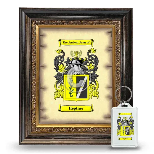 Heptner Framed Coat of Arms and Keychain - Heirloom