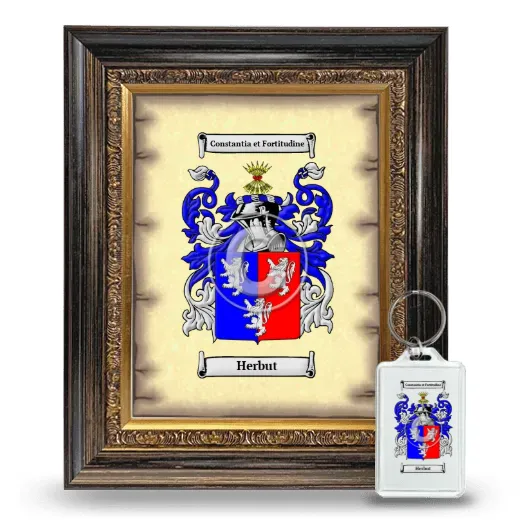 Herbut Framed Coat of Arms and Keychain - Heirloom