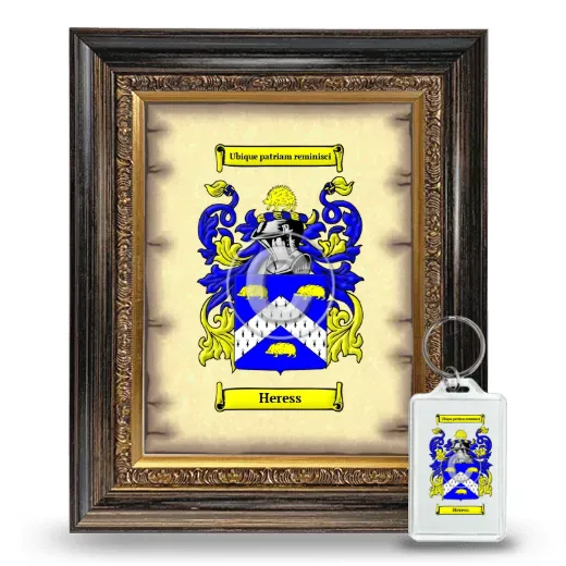 Heress Framed Coat of Arms and Keychain - Heirloom