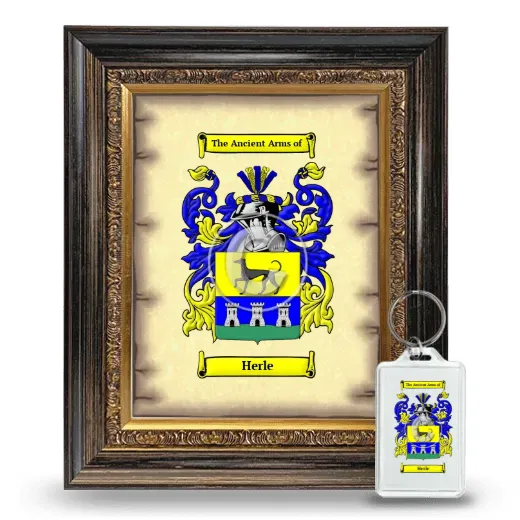 Herle Framed Coat of Arms and Keychain - Heirloom