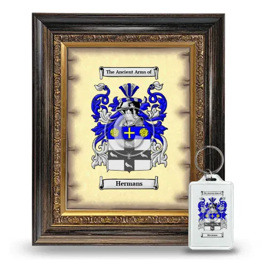 Hermans Framed Coat of Arms and Keychain - Heirloom