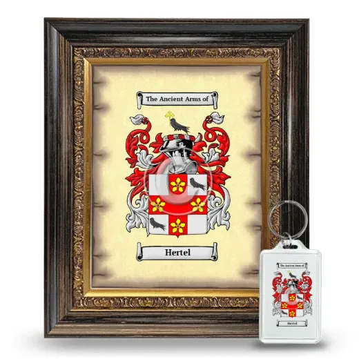 Hertel Framed Coat of Arms and Keychain - Heirloom