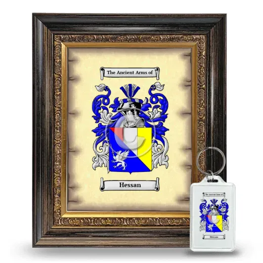 Hessan Framed Coat of Arms and Keychain - Heirloom