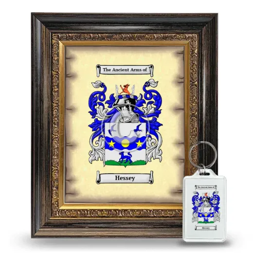 Hessey Framed Coat of Arms and Keychain - Heirloom