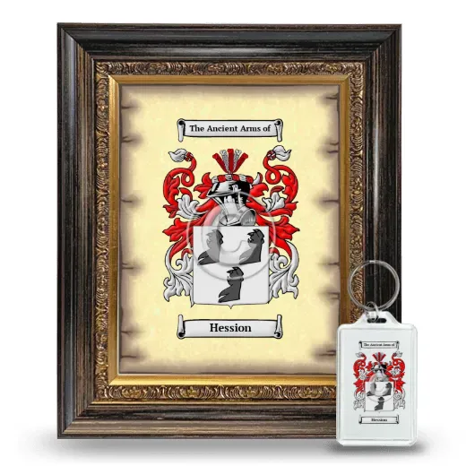 Hession Framed Coat of Arms and Keychain - Heirloom