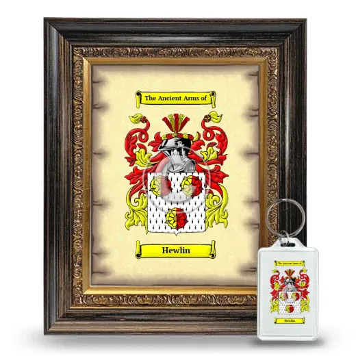 Hewlin Framed Coat of Arms and Keychain - Heirloom