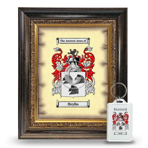 Heylin Framed Coat of Arms and Keychain - Heirloom
