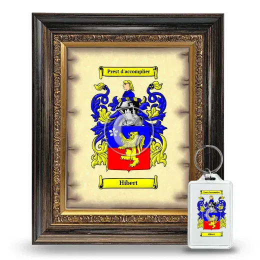 Hibert Framed Coat of Arms and Keychain - Heirloom