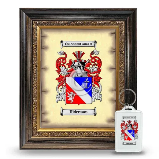 Hiderman Framed Coat of Arms and Keychain - Heirloom