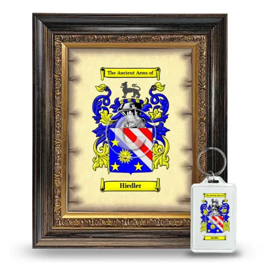 Hiedler Framed Coat of Arms and Keychain - Heirloom