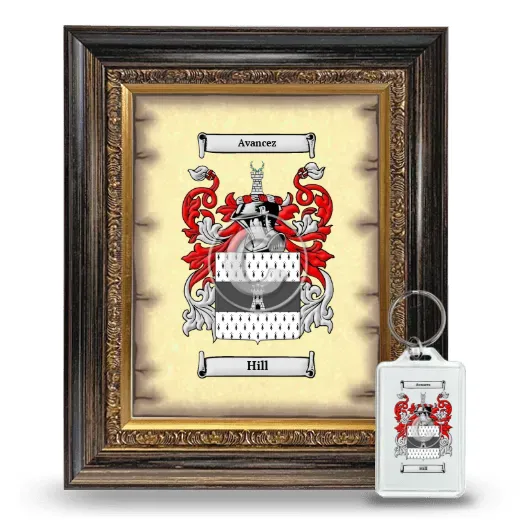 Hill Framed Coat of Arms and Keychain - Heirloom