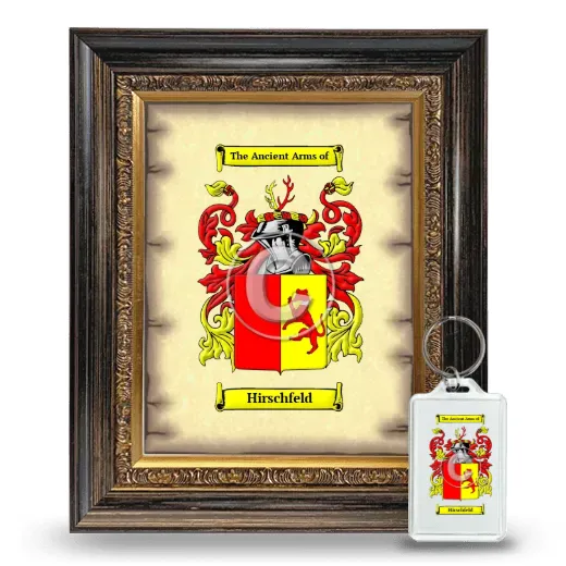 Hirschfeld Framed Coat of Arms and Keychain - Heirloom