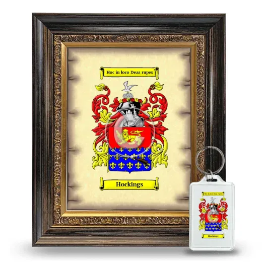 Hockings Framed Coat of Arms and Keychain - Heirloom