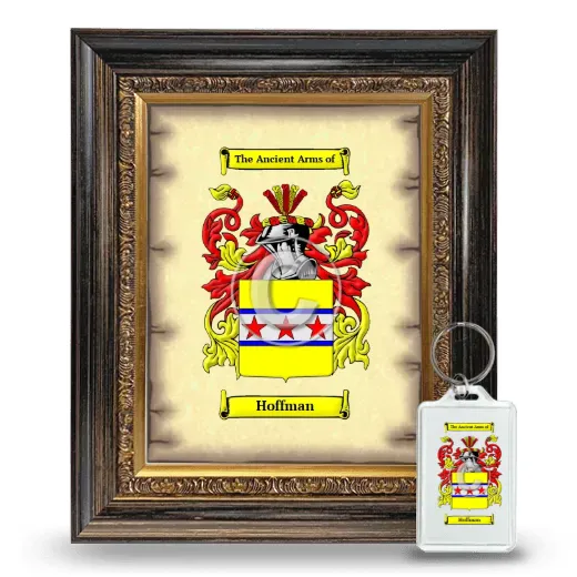 Hoffman Framed Coat of Arms and Keychain - Heirloom
