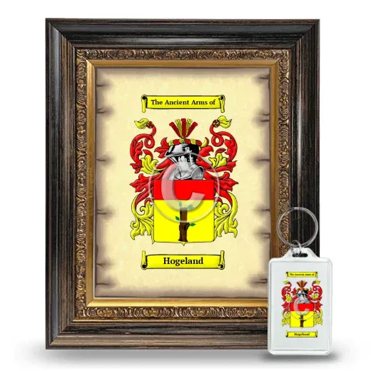 Hogeland Framed Coat of Arms and Keychain - Heirloom