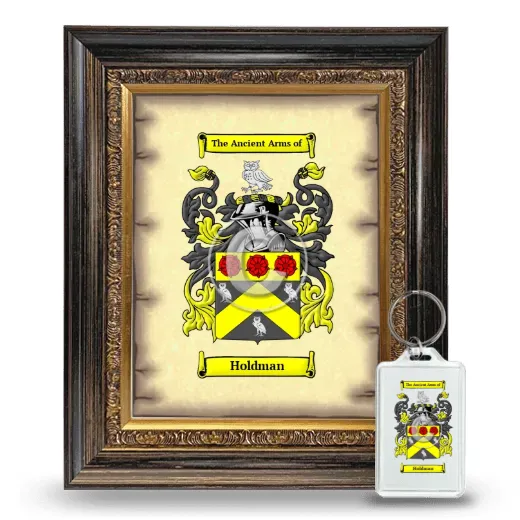 Holdman Framed Coat of Arms and Keychain - Heirloom