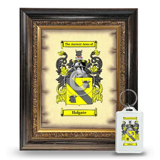Holgate Framed Coat of Arms and Keychain - Heirloom