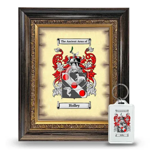 Holley Framed Coat of Arms and Keychain - Heirloom