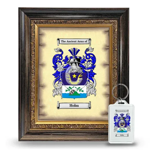 Holm Framed Coat of Arms and Keychain - Heirloom