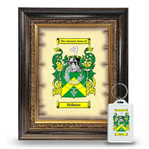Holman Framed Coat of Arms and Keychain - Heirloom