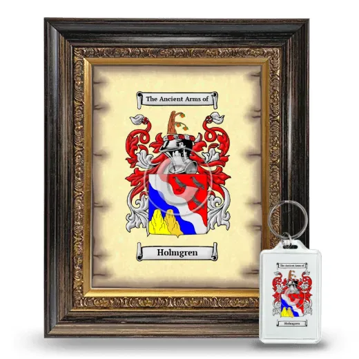 Holmgren Framed Coat of Arms and Keychain - Heirloom