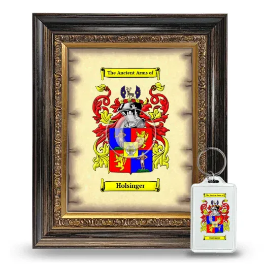 Holsinger Framed Coat of Arms and Keychain - Heirloom