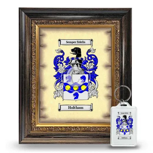 Holtham Framed Coat of Arms and Keychain - Heirloom