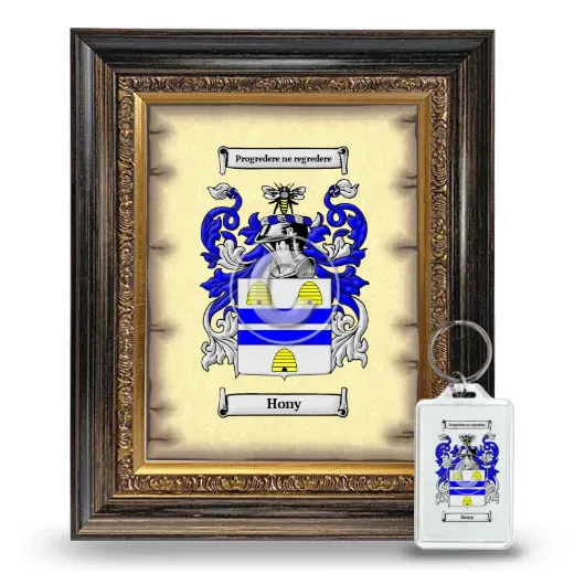 Hony Framed Coat of Arms and Keychain - Heirloom