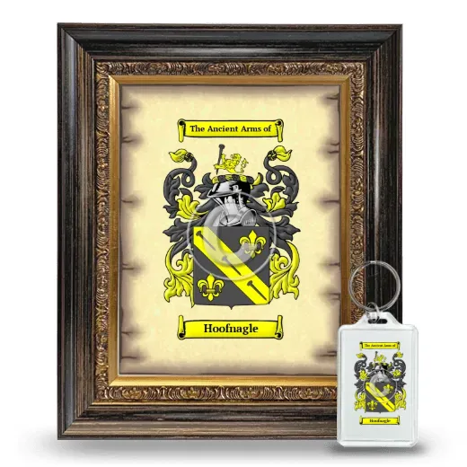 Hoofnagle Framed Coat of Arms and Keychain - Heirloom