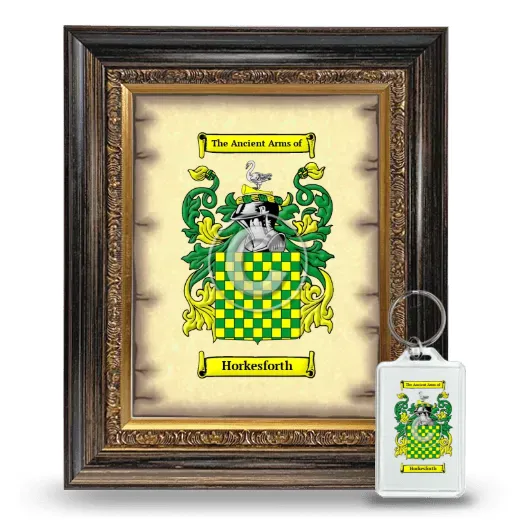 Horkesforth Framed Coat of Arms and Keychain - Heirloom