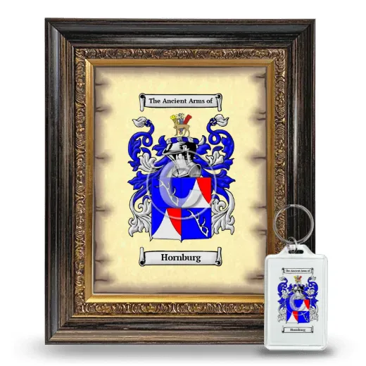 Hornburg Framed Coat of Arms and Keychain - Heirloom
