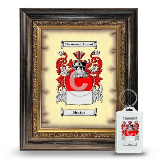 Horter Framed Coat of Arms and Keychain - Heirloom