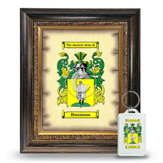 Hossmann Framed Coat of Arms and Keychain - Heirloom