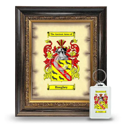 Houghey Framed Coat of Arms and Keychain - Heirloom