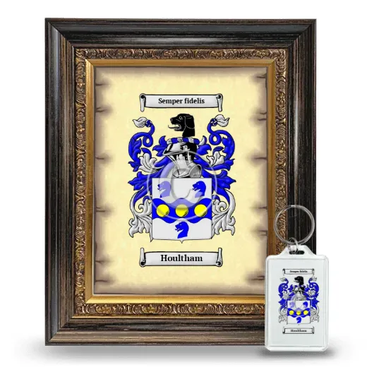 Houltham Framed Coat of Arms and Keychain - Heirloom