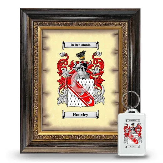 Houxley Framed Coat of Arms and Keychain - Heirloom
