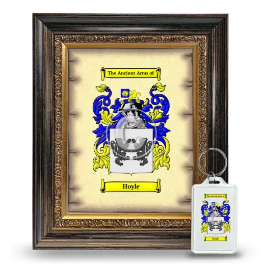 Hoyle Framed Coat of Arms and Keychain - Heirloom