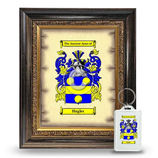 Hugler Framed Coat of Arms and Keychain - Heirloom
